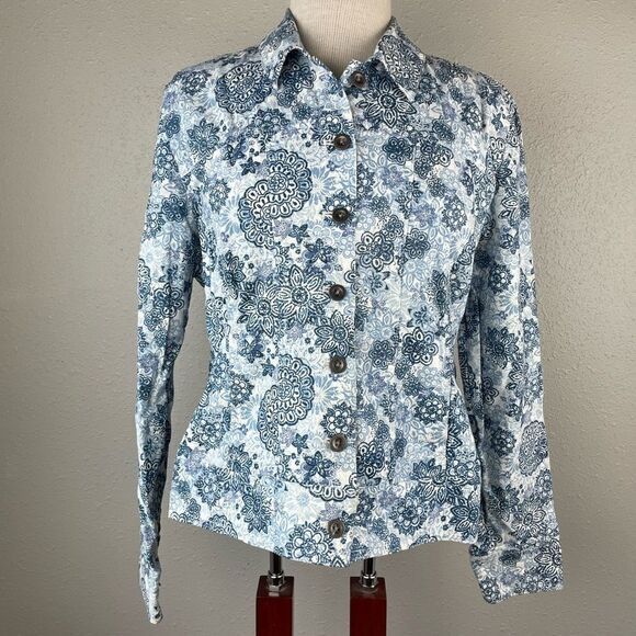 Christopher & Banks Button Down Shirt Size L EUC - Picture 1 of 11